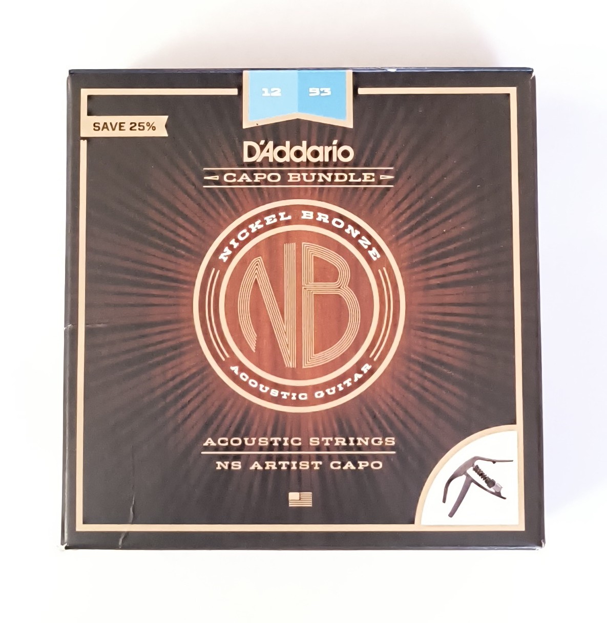 D'Addario Saiten NB1253 12-53 + NS Artist Capo*