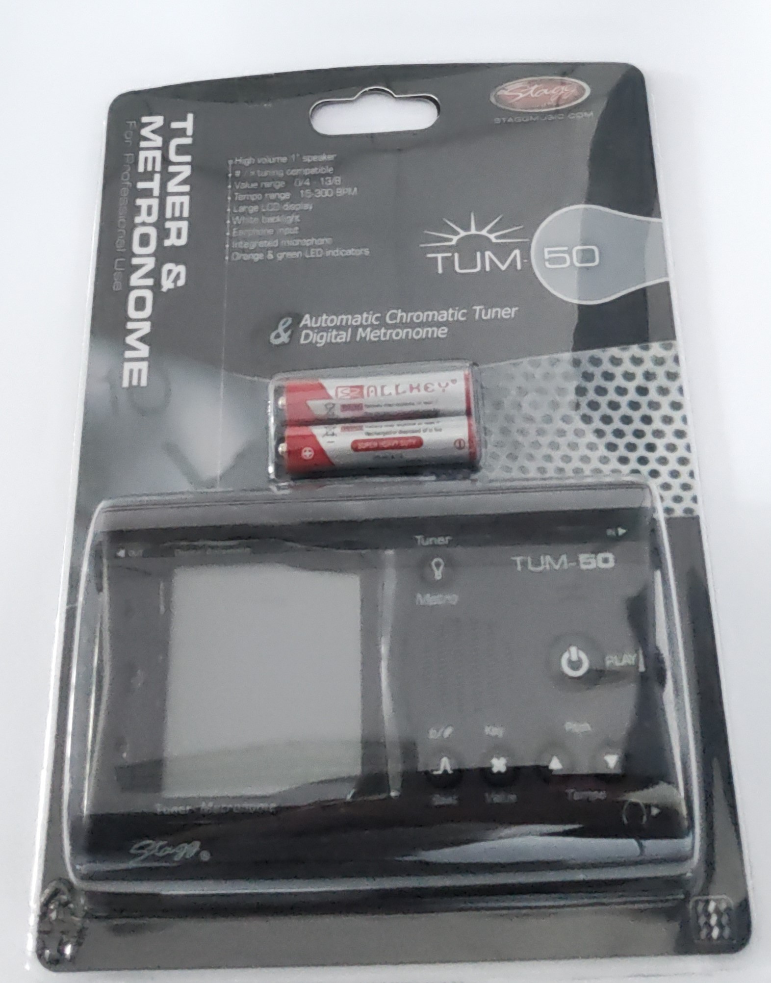 Stagg TUM-50 DGH Tuner Stimmgerät / Metronom, schwarz*