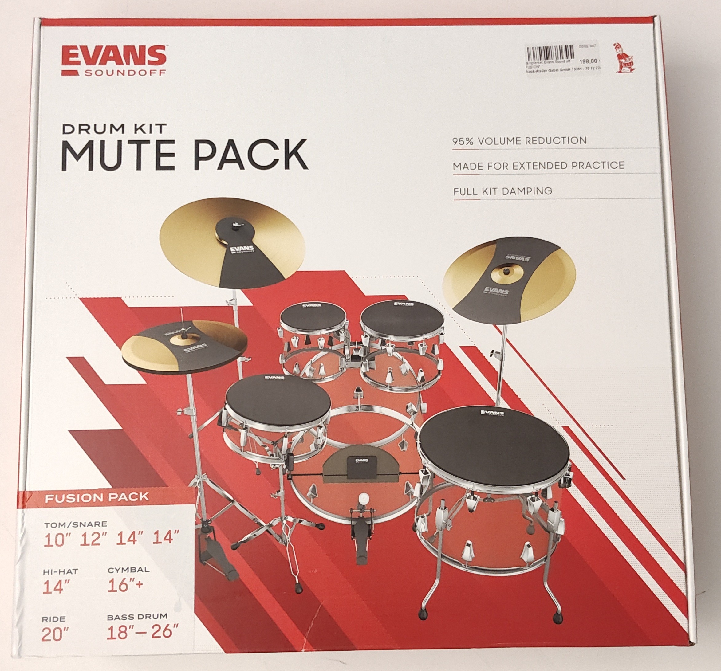 Evans Drum-Kit Mute Pack Dämpferset "FUSION PACK"*