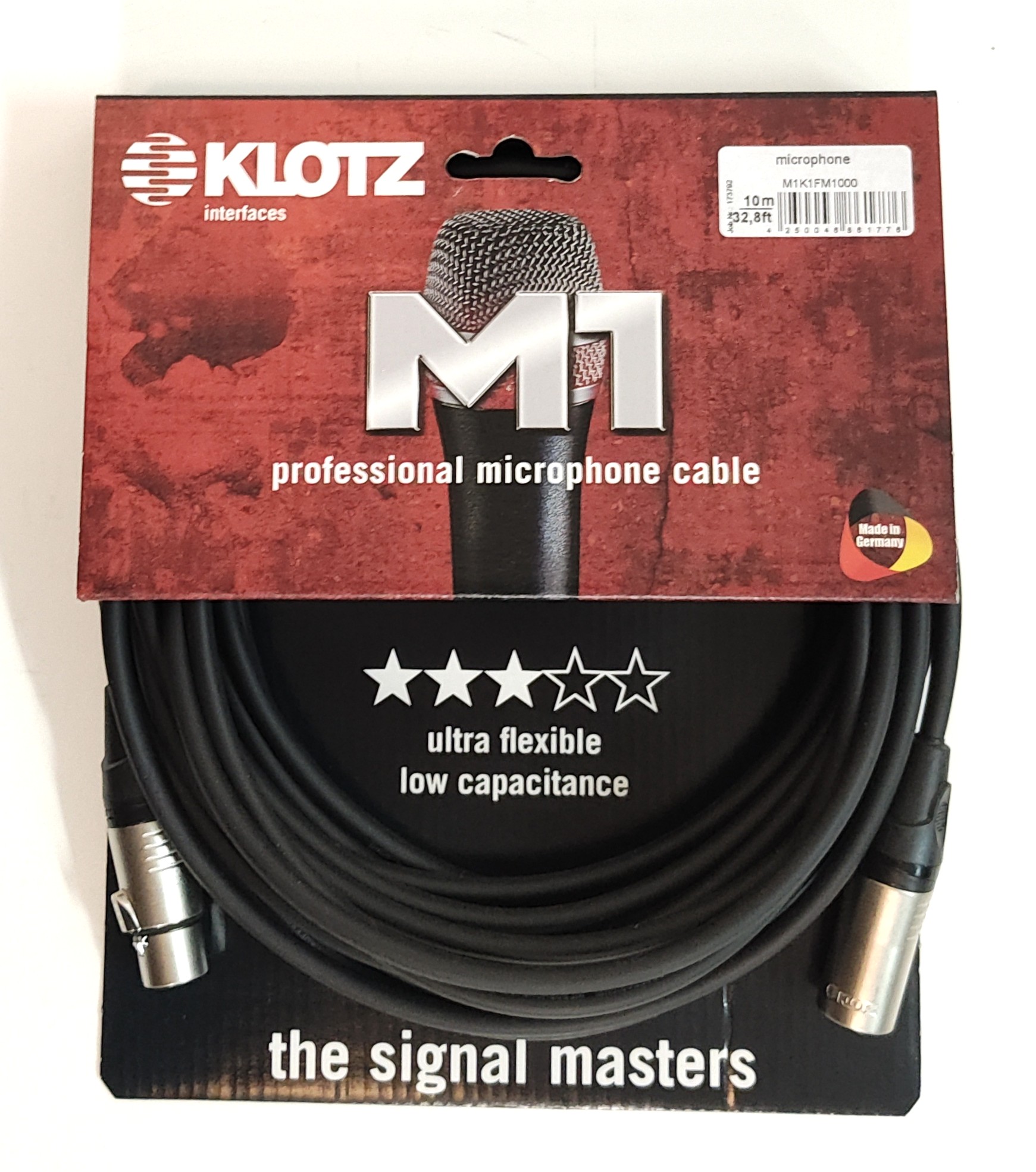KLOTZ  M1K1FM1000 XLR>XLR 10m sw Audiokabel*