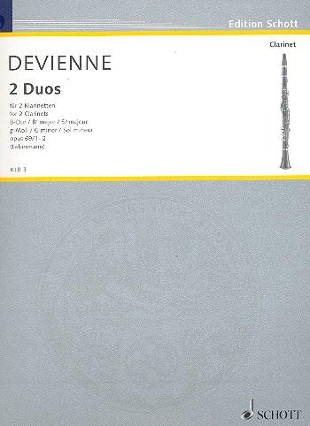 Devienne 2 Duos B-Dur g-moll für 2 Klarinetten*