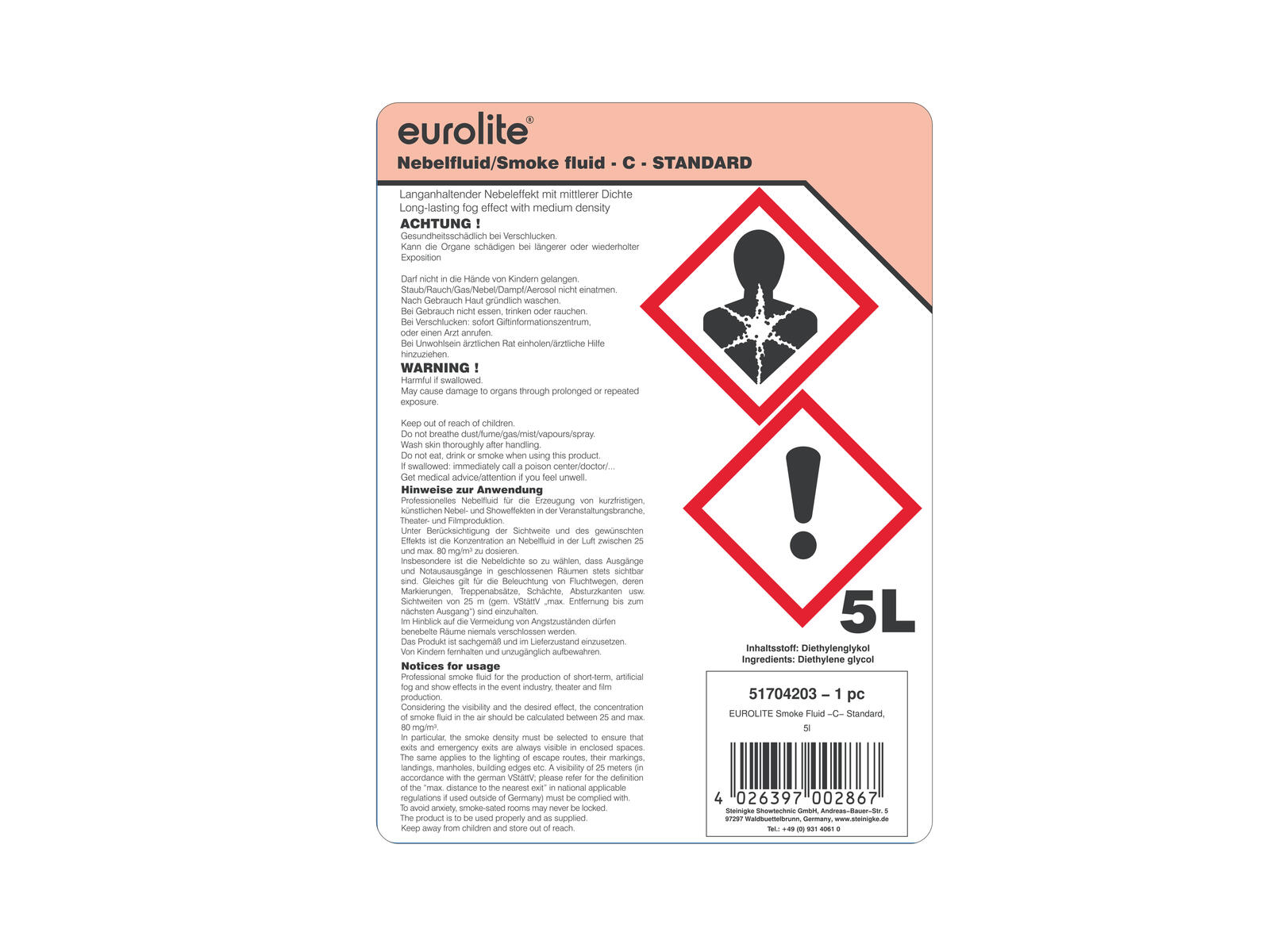Eurolite Nebelfluid 5 Liter C  Standard