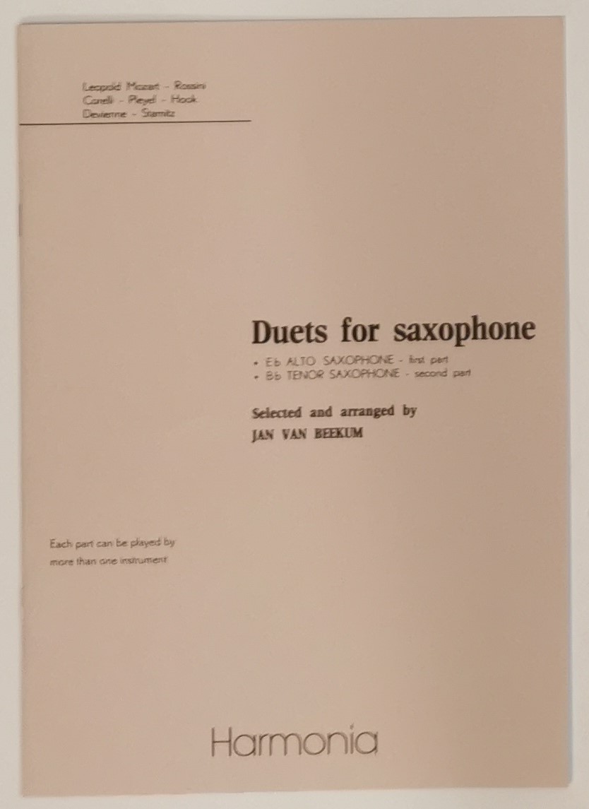 Beekum, Jan van Duets for saxophone AS/ TS*