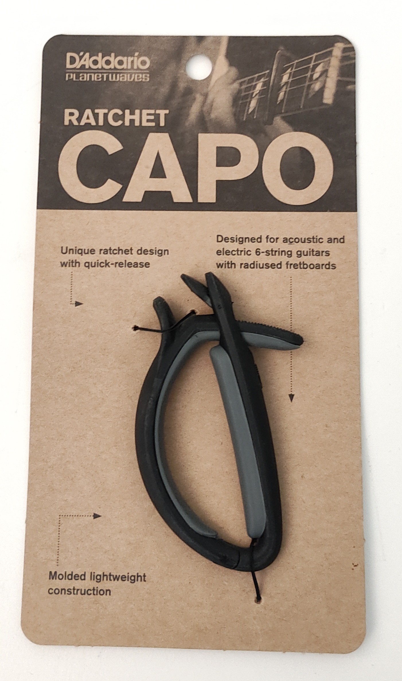 D'Addario Ratchet Kapodaster PW-CP-01, Westerngitarre*