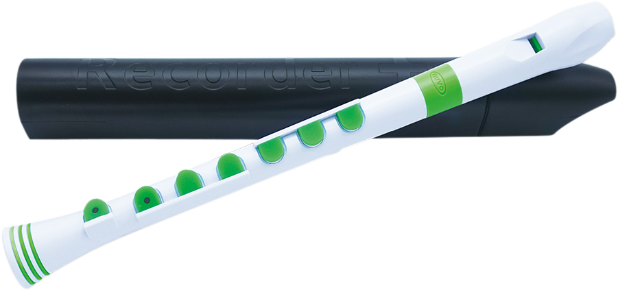 nuvo Sopranblockflöte mit Klappen weiß/grün deutsch nuvo Sopranblockflöte mit Klappen weiß/grün deutsch