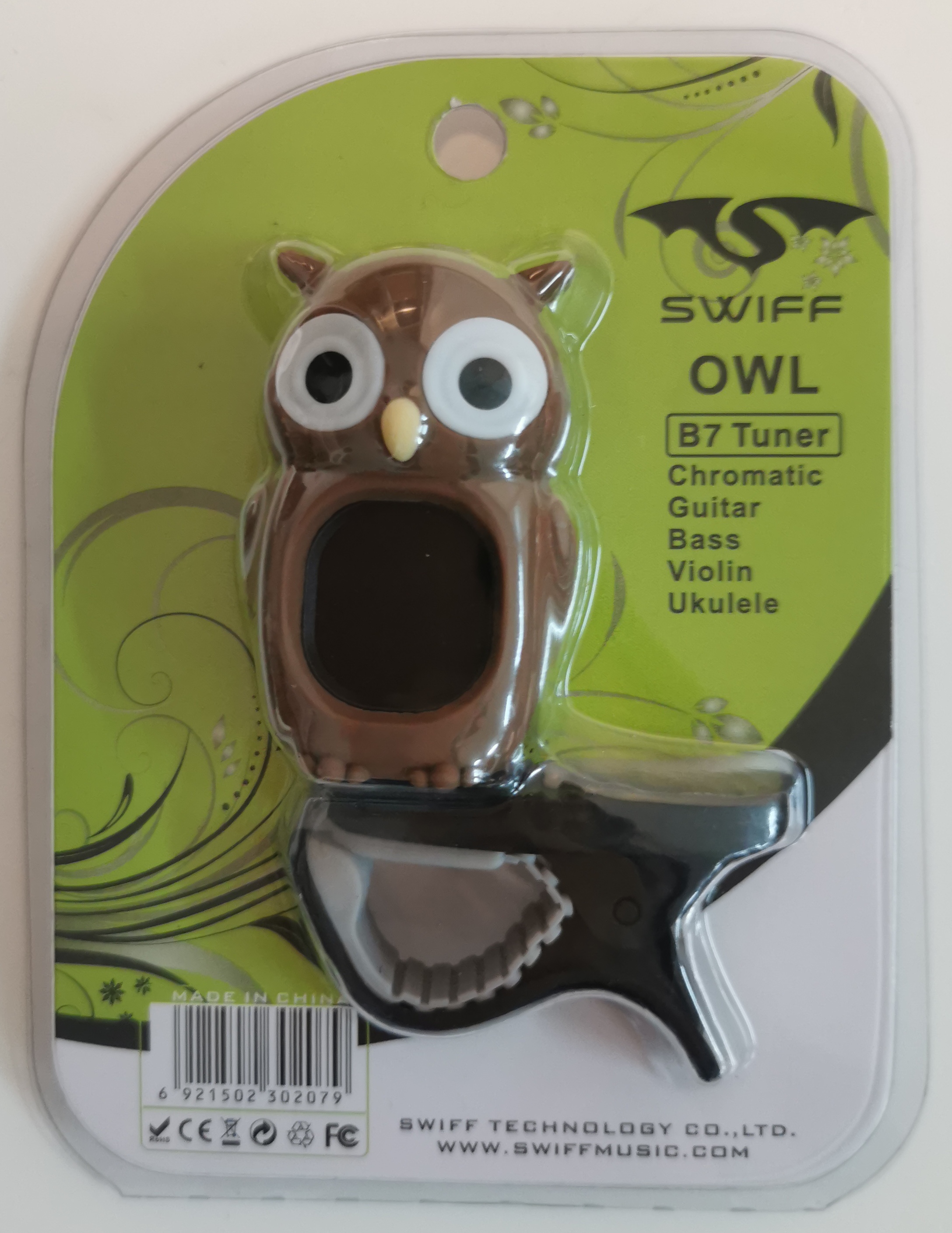 Swiff Cartoon Tuner- Eule OWL braun*