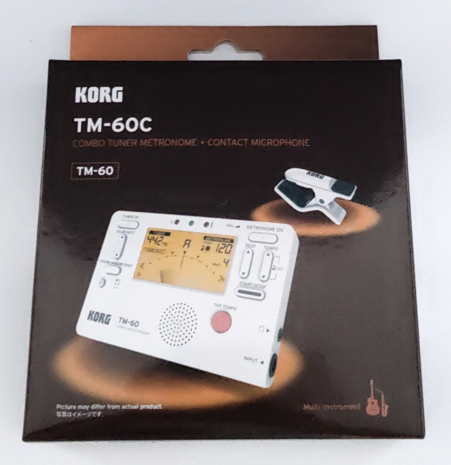Korg TM-60C Stimmgerät / Metronom weiß incl. Mikro CM300
