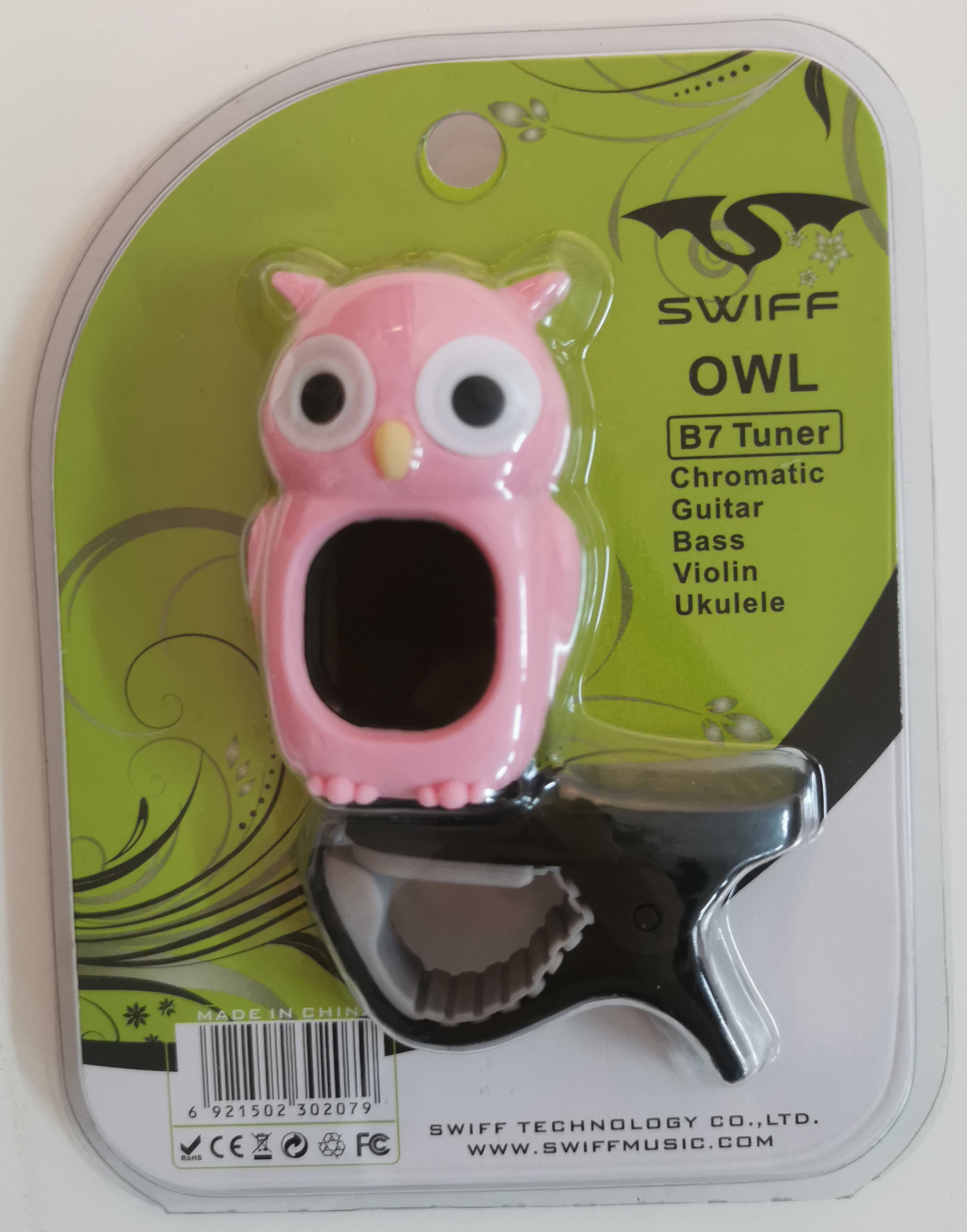 Swiff Cartoon Tuner- Eule OWL pink*